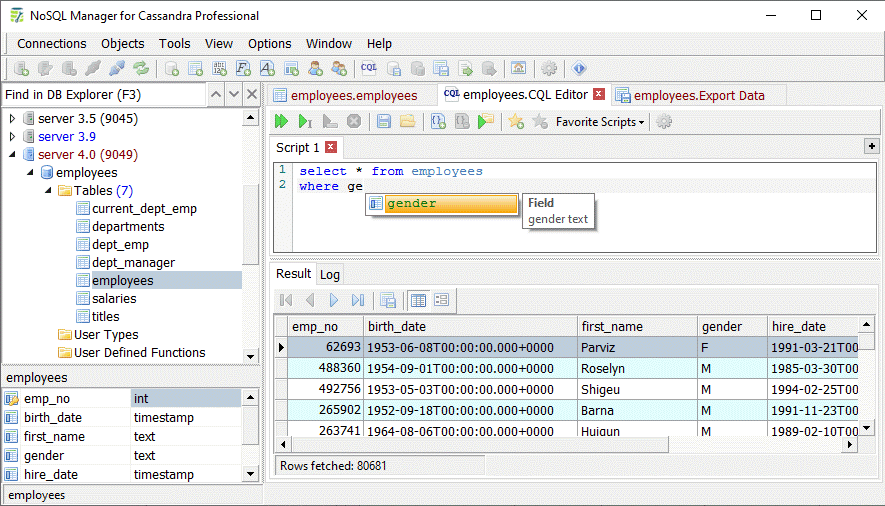 NoSQL Manager for Cassandra