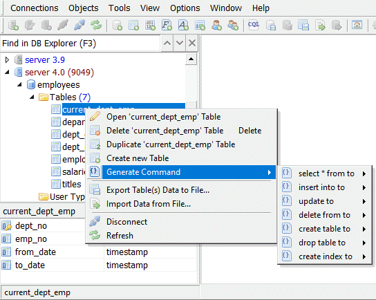 Cassandra Database Explorer