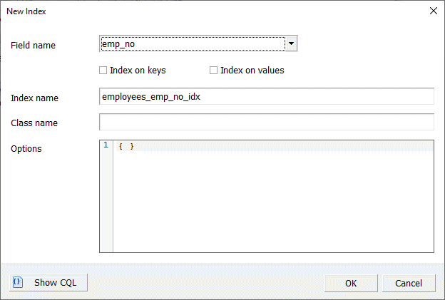 Cassandra Index Editor