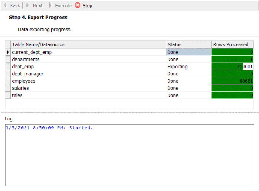 Export Data Tool