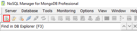 Toolbar: Click New MongoDB Connection