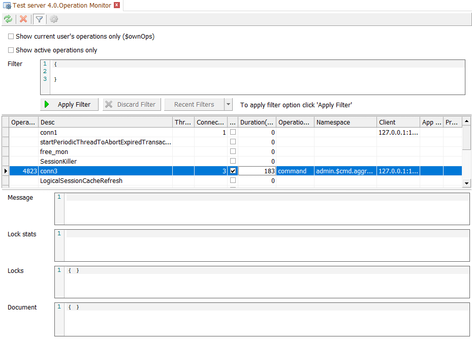 Operation monitor tool